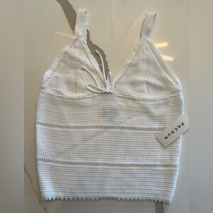 Pac Sun White Crochet Tank Top